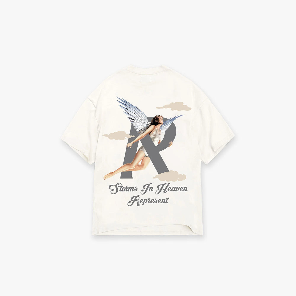 REPRESENT STORMS IN HEAVEN T-SHIRT FLAT WHITE