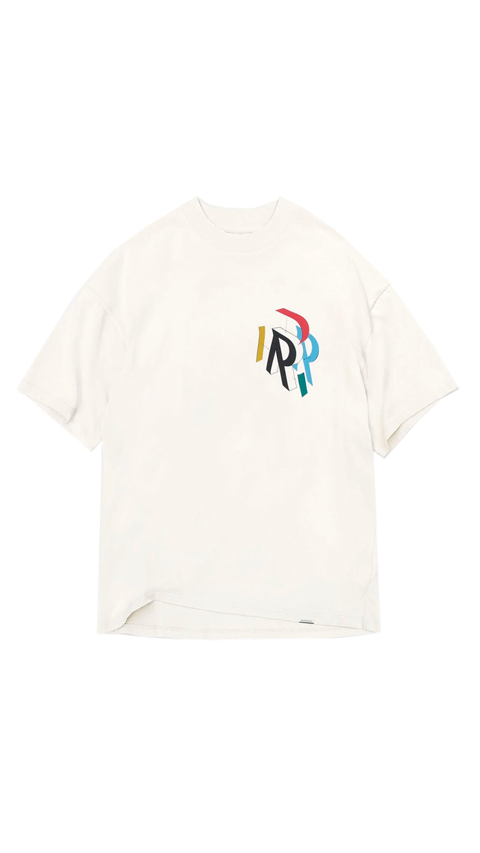 REPRESENT INITIAL ASSEMBLY T-SHIRT FLAT WHITE